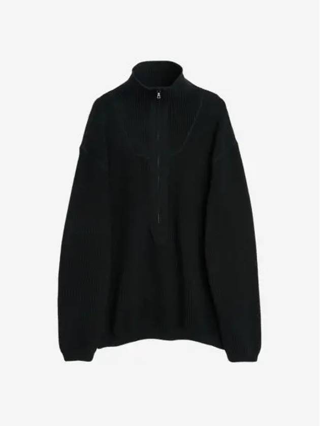 아워레가시 니티드 아노락 바이오 리저렉트 폴리 블랙 Our Legacy Knitted Anorak Bio Resurrect Poly Black