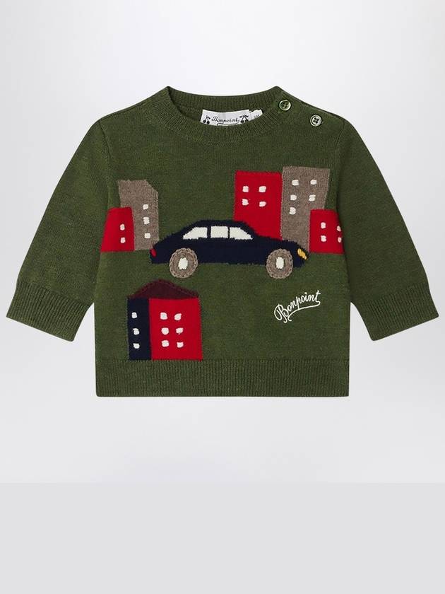 Bonpoint Almire dark green wool jumper