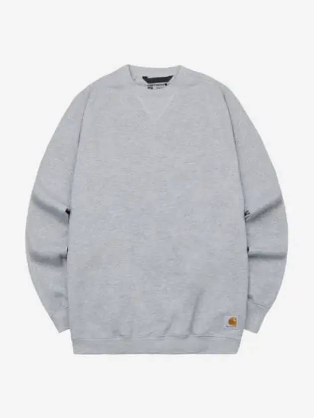 칼하트 루즈핏 미드웨이트 크루넥 레귤러 스웨트셔츠 헤더 그레이 Carhartt Loose Fit Midweight Crewneck Regular Sweatshirt Heather Grey