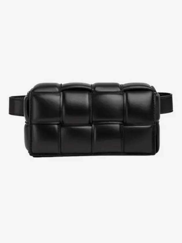 보테가 베네타 패딩 카세트 벨트백 블랙 Bottega Veneta Padded Cassette Belt Bag Black