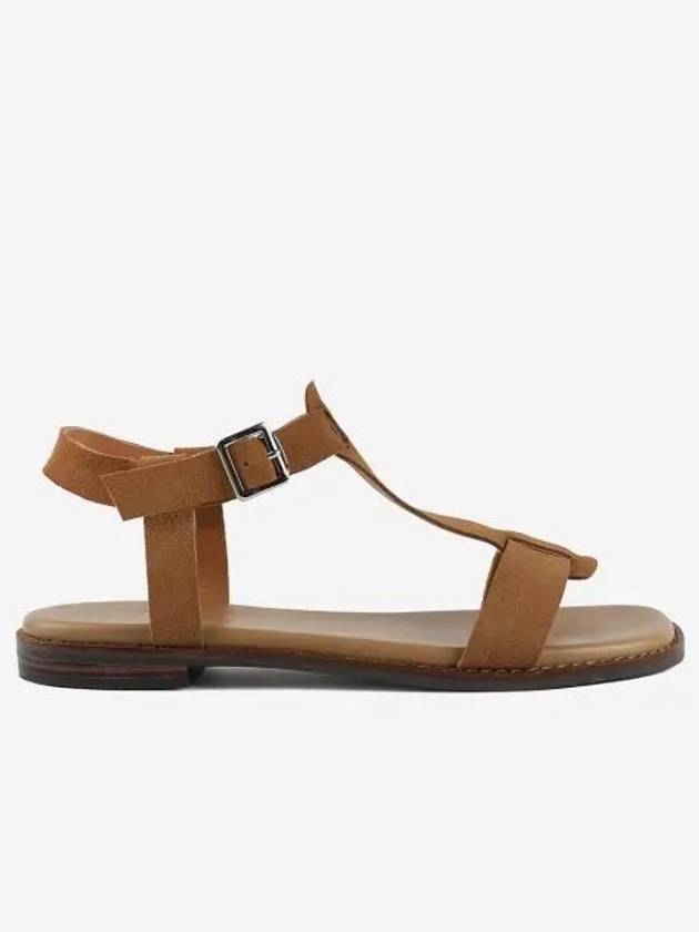 무드나잇 포레스트 티스트랩 플랫 샌들 카멜스웨이드 Moodnight Forrest T Strap Flat Sandals Camel Suede