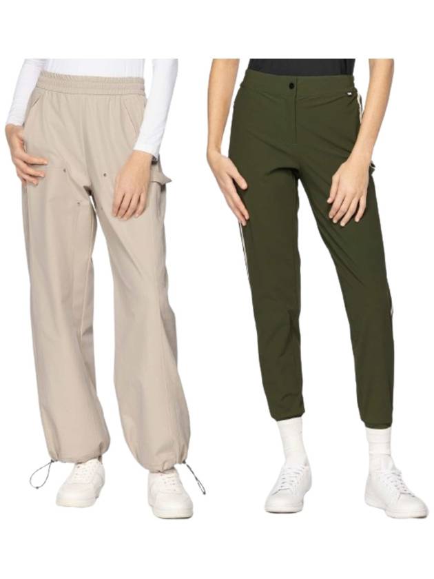 PXG 바지 여성 니트 사이드 테이프 조거 팬츠 24 SS