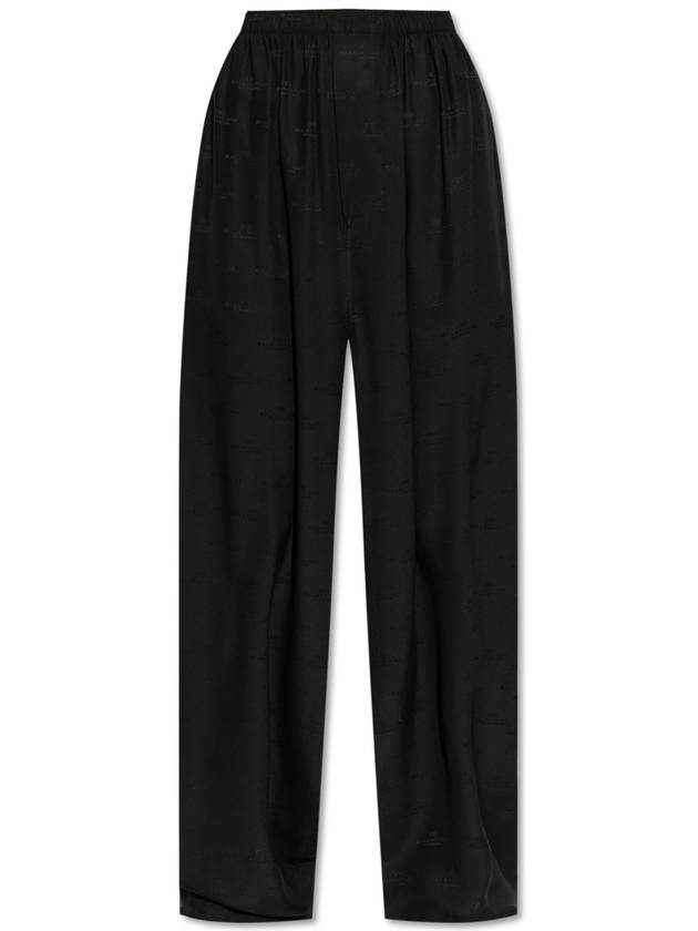 Balenciaga Loose-fitting Silk Trousers  Women's  Black
