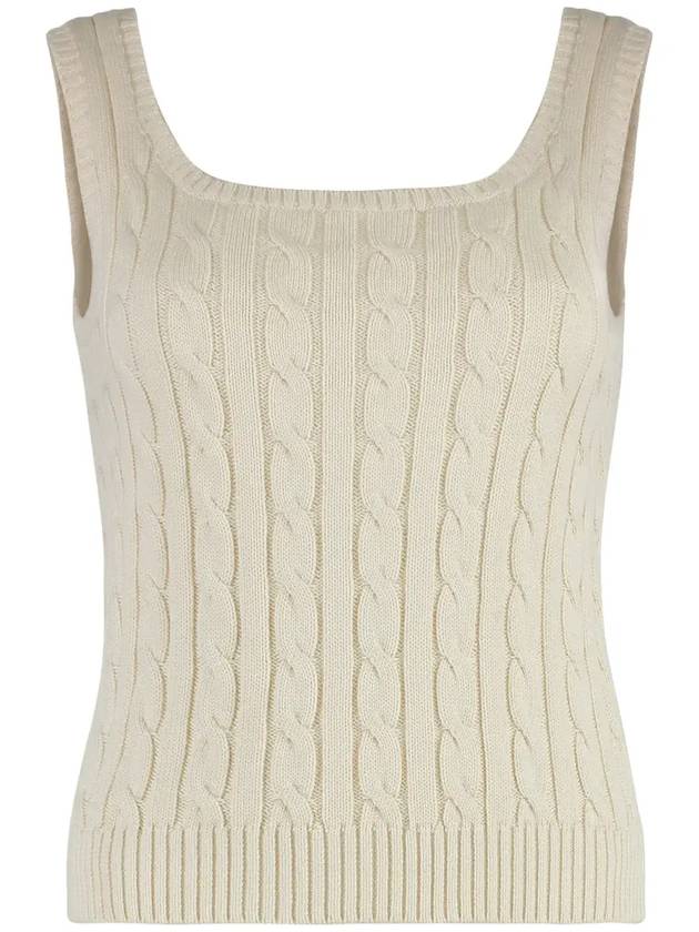 로렌 랄프 로렌 케이블 니트 슬리브리스 점퍼 200862152S2460F12J_001