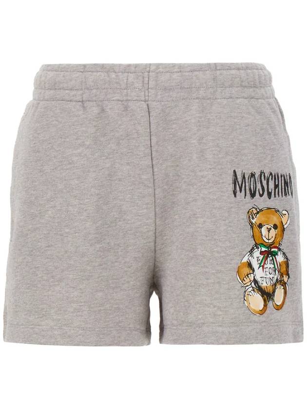 Moschino 로고 프린트 엘라스틱 웨이스트 쇼츠 03230528_V1485