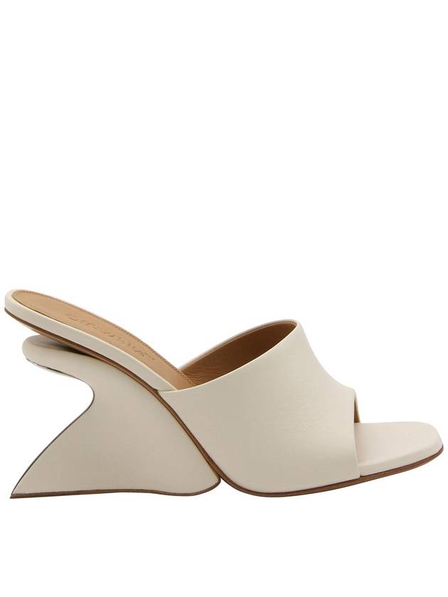 Off-White Cream Leather Jug Sandals