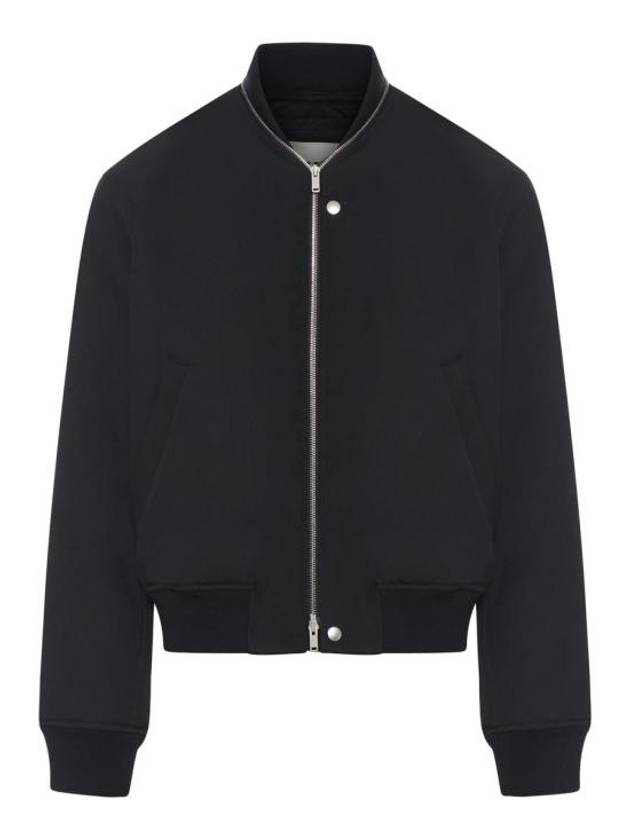 질샌더 집업 봄버 자켓 블랙