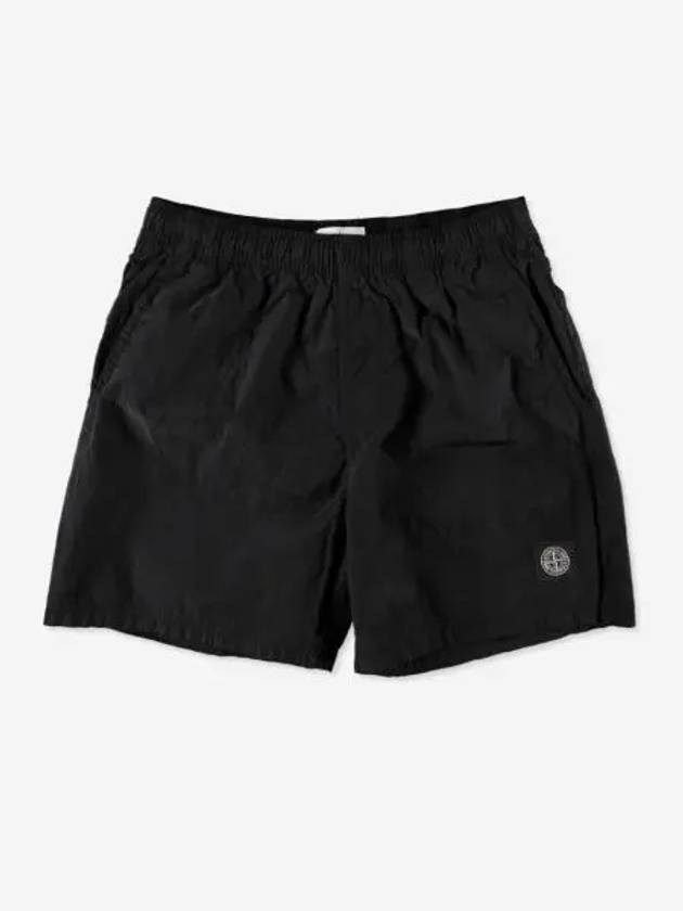 스톤 아일랜드 B0943 나일론 메탈 스위밍 트렁크 블랙 21SS Stone Island B0943 Nylon Metal Swimming Trunk Black 21SS