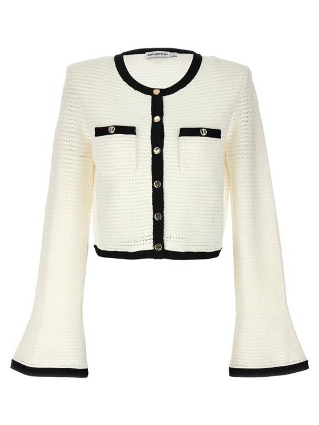 24SS 셀프 포트레이트 자켓 SS24217JCWHITE White Black