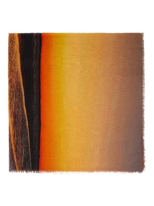 루이자 발루 오렌지 옐로우 프린트 스카프 2005 Painted Sunset