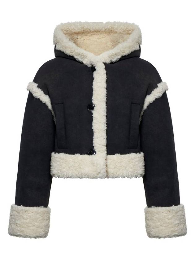 스탠드 스튜디오 크롭드 시어링 코트