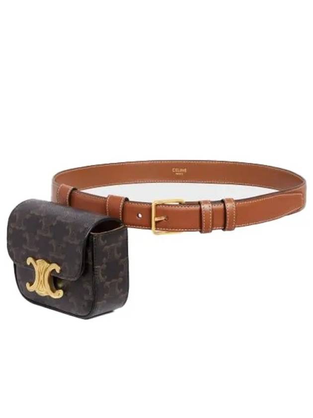 24FW 셀린느 트리옹프 캔버스 & 카프스킨 벨트백 45BCN2AH3 04LU