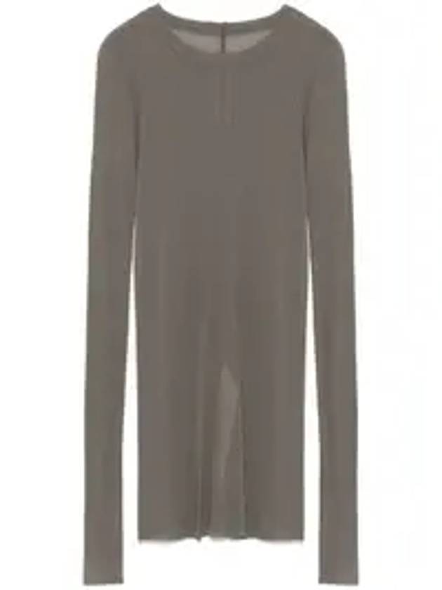 릭오웬스 코튼 긴팔 티셔츠 그레이