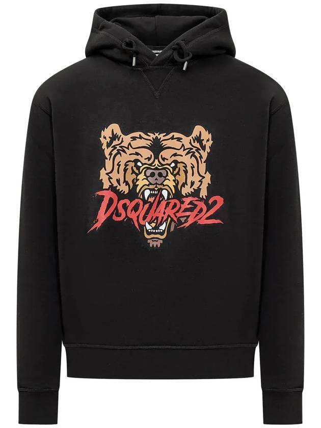 Dsquared2 베어 로고 쿨핏 후드 스웨트셔츠 S74GU0814S25516_900