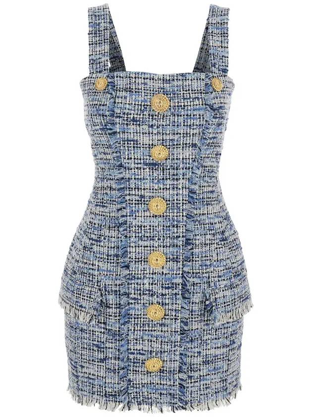 발망 숏 트위드 드레스 EF1R2380CF77_6FC