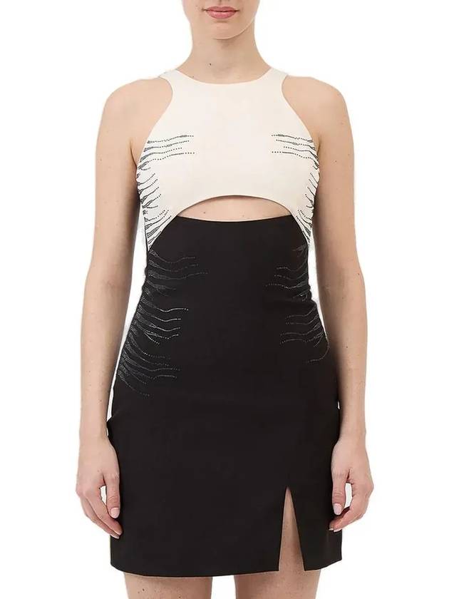 저스트 카발리 컷아웃 디테일 슬리브리스 드레스 78PAO923_QS8