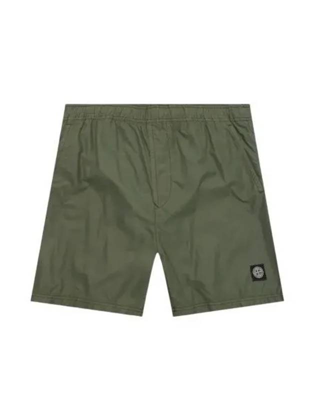 스톤 아일랜드 B0946 브러쉬드 코튼 스위밍 트렁크 올리브 그린 22SS Stone Island B0946 Brushed Cotton Swimming Trunk Olive Green 22SS