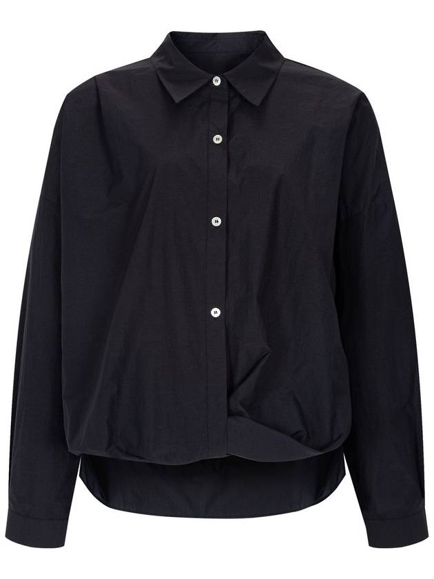 칼레이트 트위스트 헴 셔츠 블랙