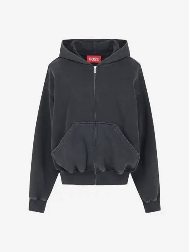 032c 러스터 집업 후디 페이디드 블랙 032c Luster Zip Up Hoodie Faded Black