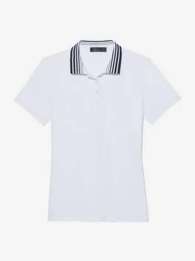 W 지포어 플리츠 칼라 실키 테크 나일론 폴로 스노우 W G Fore Pleated Collar Silky Tech Nylon Polo Snow