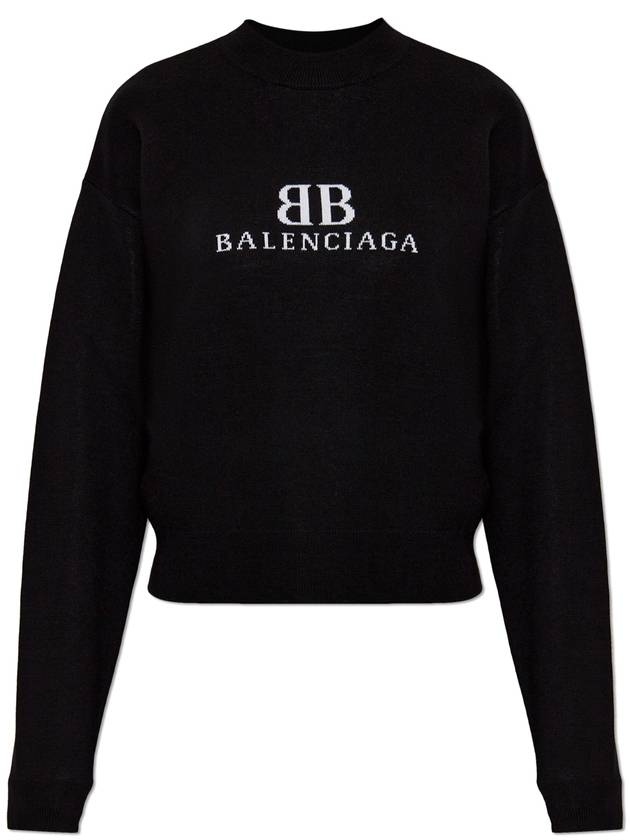 Balenciaga Sweater With Logo Women's Black