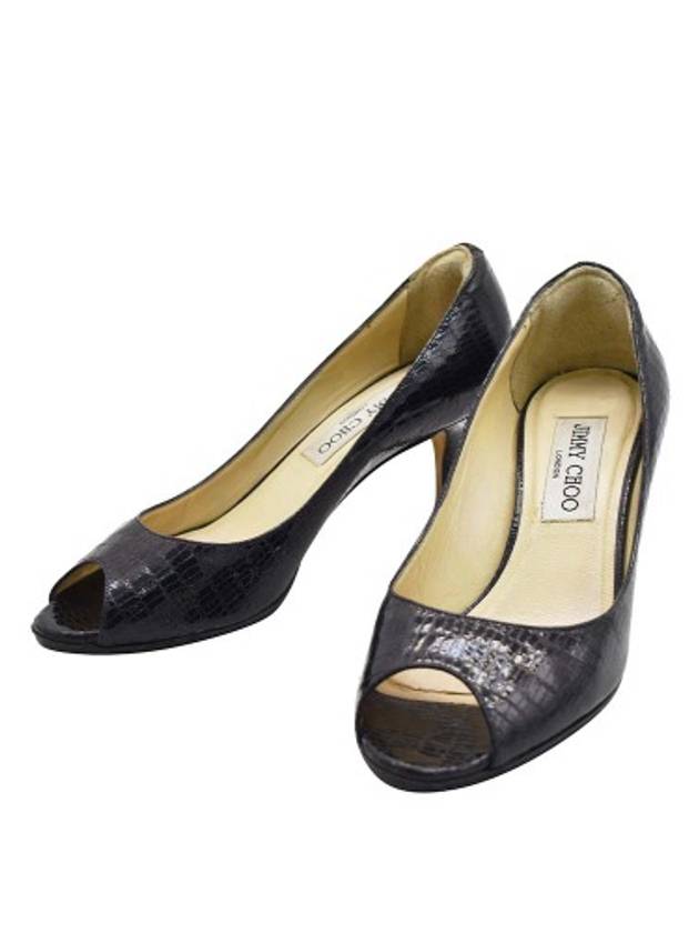 지미추 여성 JIMMY CHOO 지미추 패턴 오픈토힐 10059