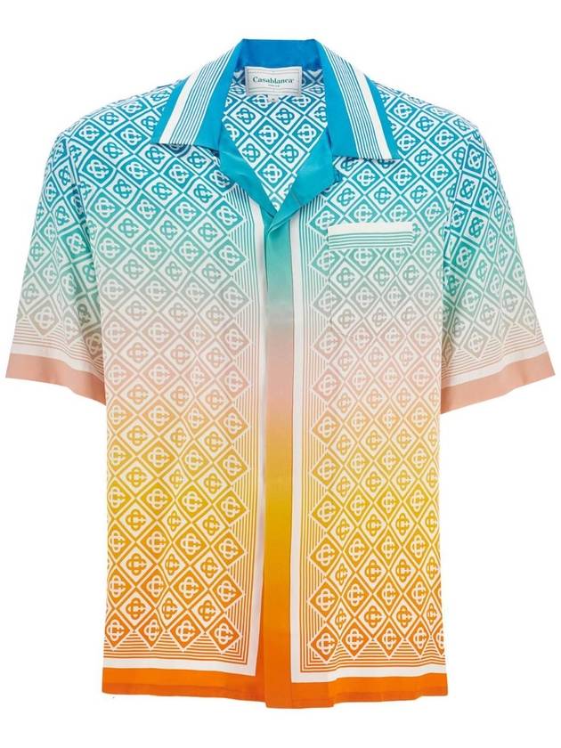 CASABLANCA short sleeved silk monogram shirt U MPF24 SH 003 04 A0005
