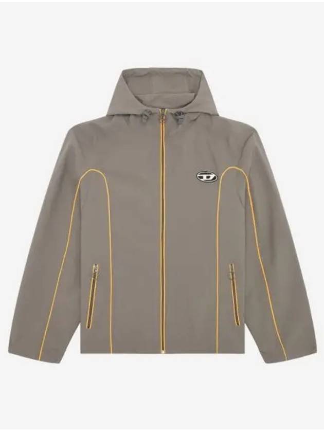 디젤 J 하이브스 콘트라스트 파이핑 윈드브레이커 그레이 Diesel J Hives Windbreaker with Contrast Piping Grey