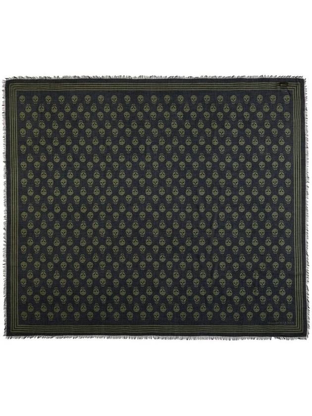Alexander McQueen 스컬 프린트 프린지 스카프