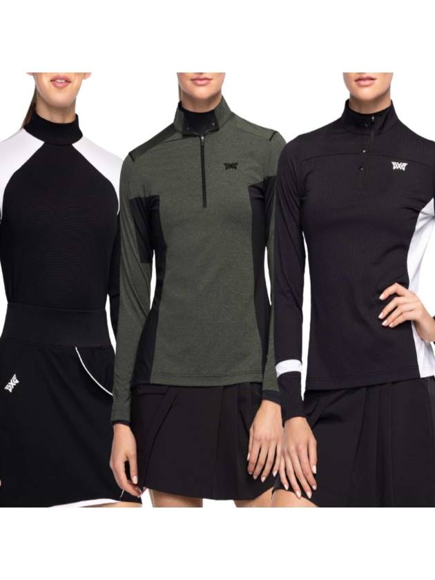 PXG 긴팔 여성 스냅 쿼터 풀오버 23fw