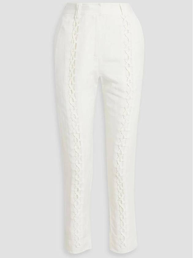 NB07 알렉스페리 여성 팬츠 Impressionist lace up linen bend slim leg pants 1647597341685261