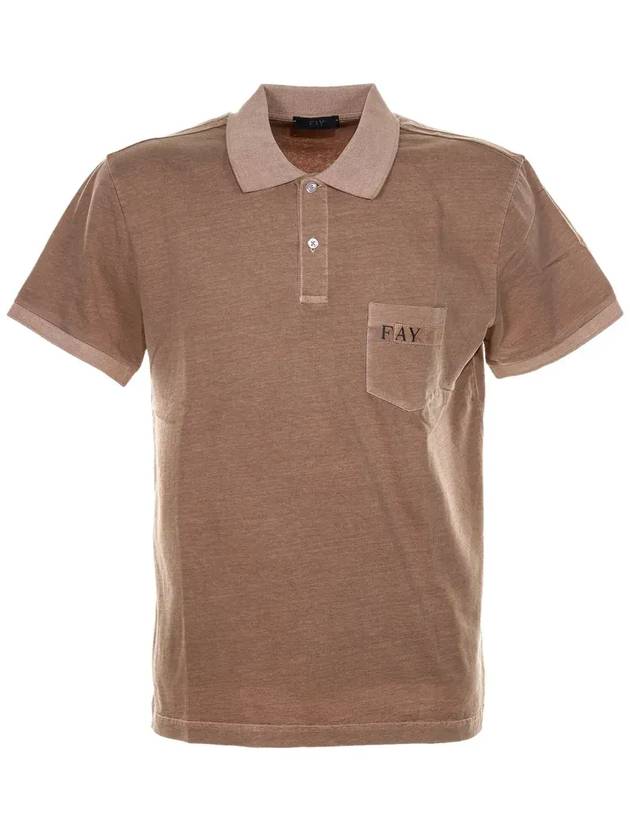 페이 로고 프린트 반소매 폴로셔츠 NPMB246131TUYK_C803