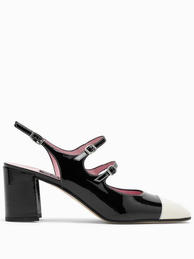 Papaia Ivory/Black Patent Leather Slingback