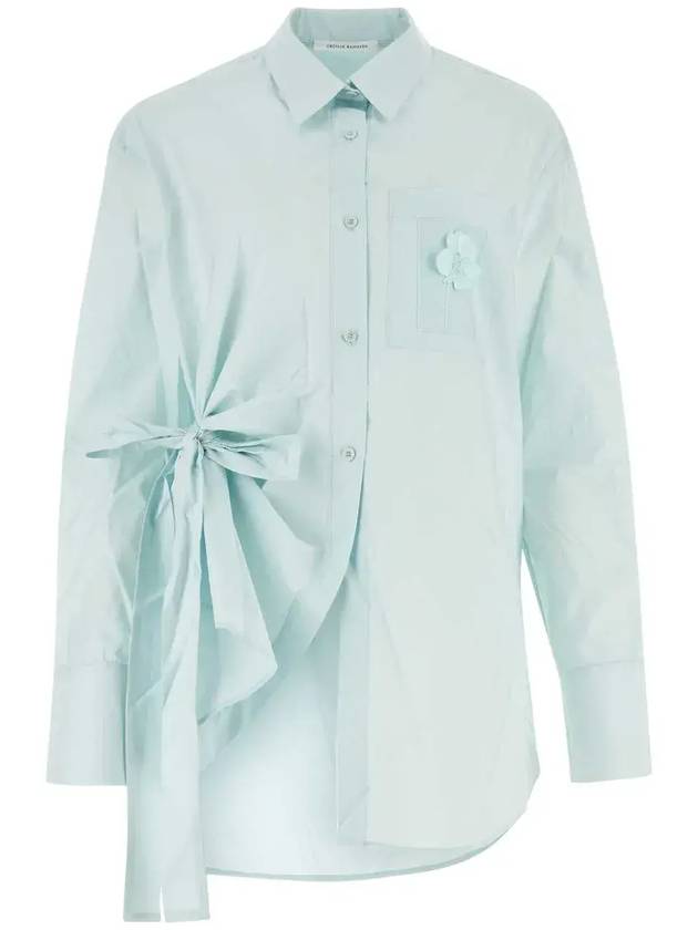 Cecilie Bahnsen 리본 장식 포플린 셔츠 222RTW12002_BLUEMINT