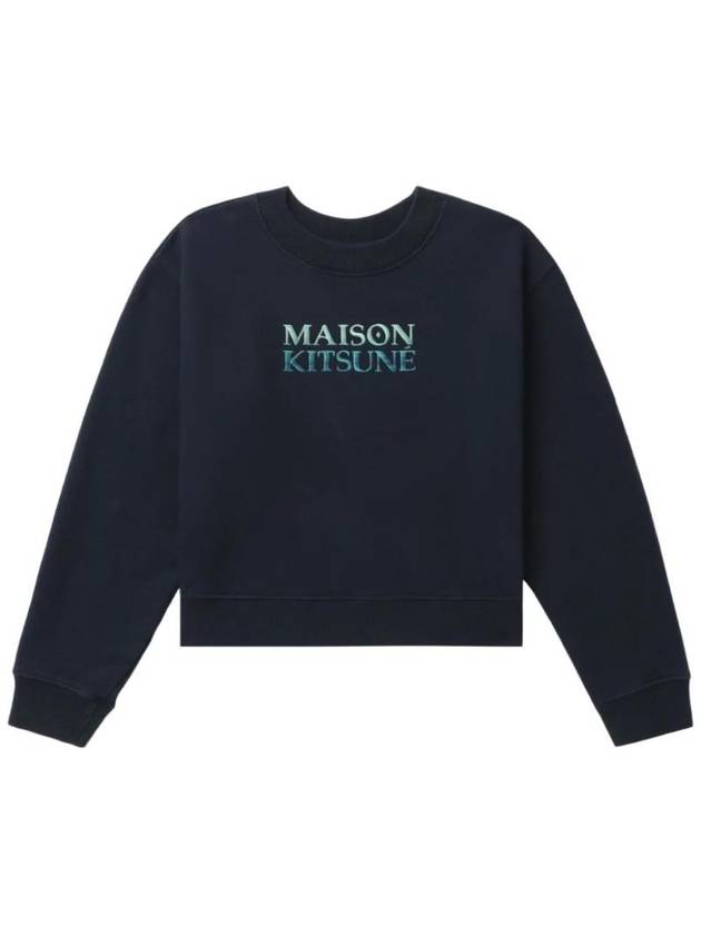 메종 키츠네 logo embroidered sweatshirt NW00309KM0326