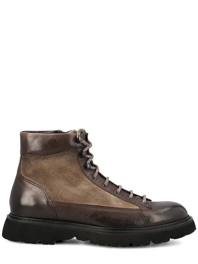 Doucal's 패널 레이스업 지퍼 앵클 부츠 DU3236GOTEPF59_4NM39