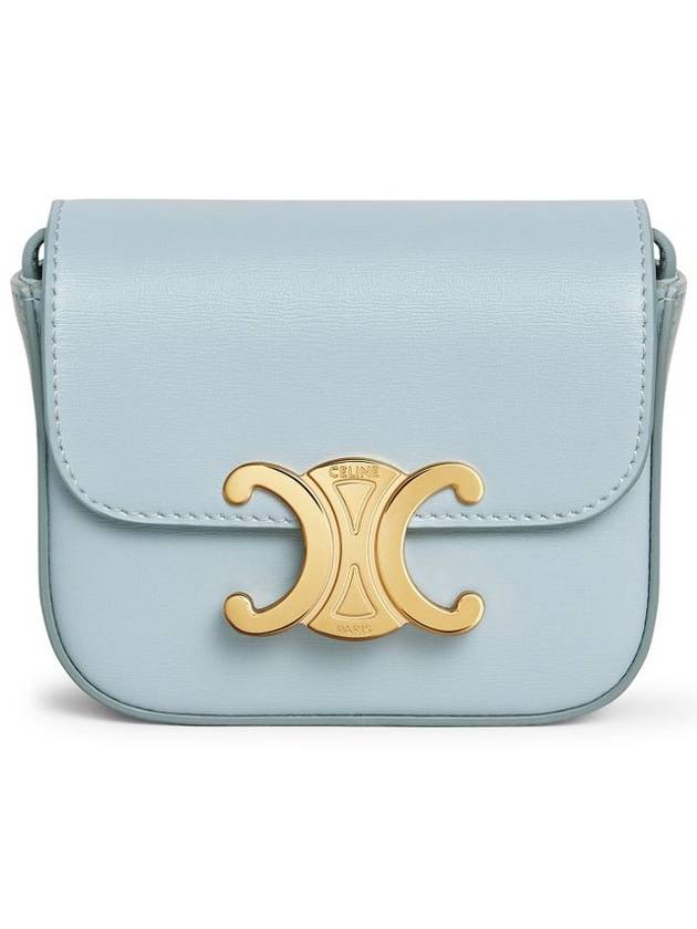 25SS 셀린느 미니 클로드 샤이니 카프스킨 아이스 블루 10I513DPV 07IC