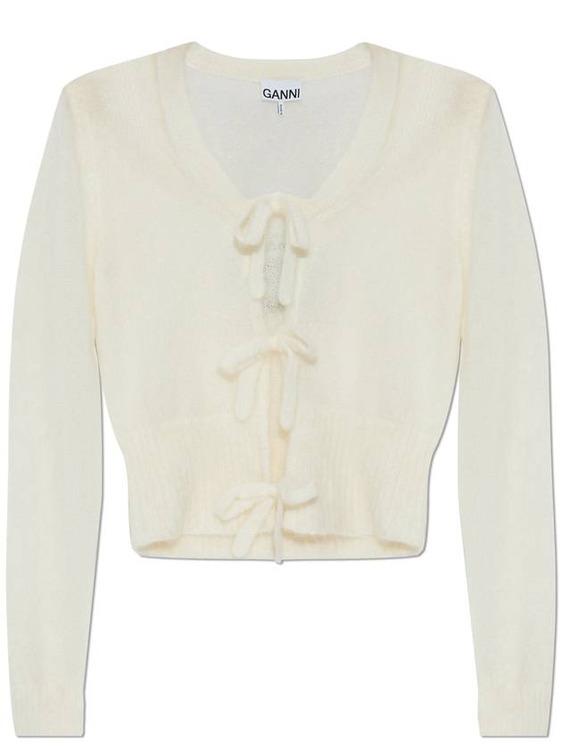 25SS 가니 여성 가디건 Ganni Mohair Cardigan  Women's  White