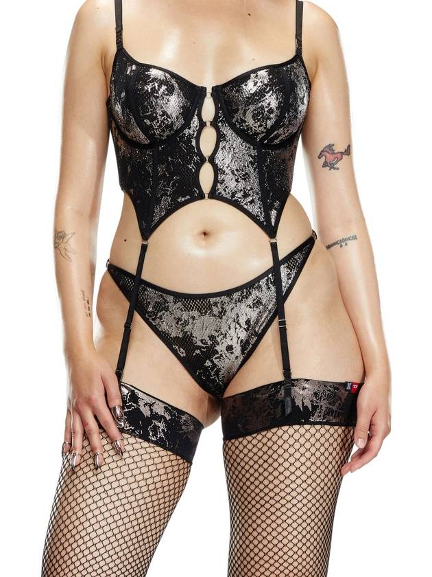 Diesel - Foiled fishnet strings - Strings - Woman - Black