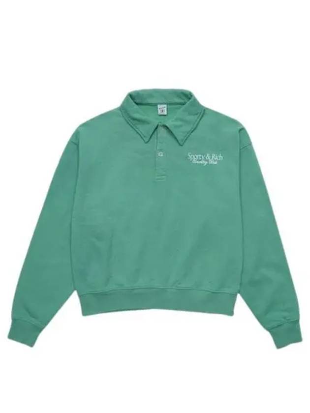 스포티 앤 리치 SR 컨트리 폴로 스웨트셔츠 그린 Sporty & Rich SR Country Polo Sweatshirt Green