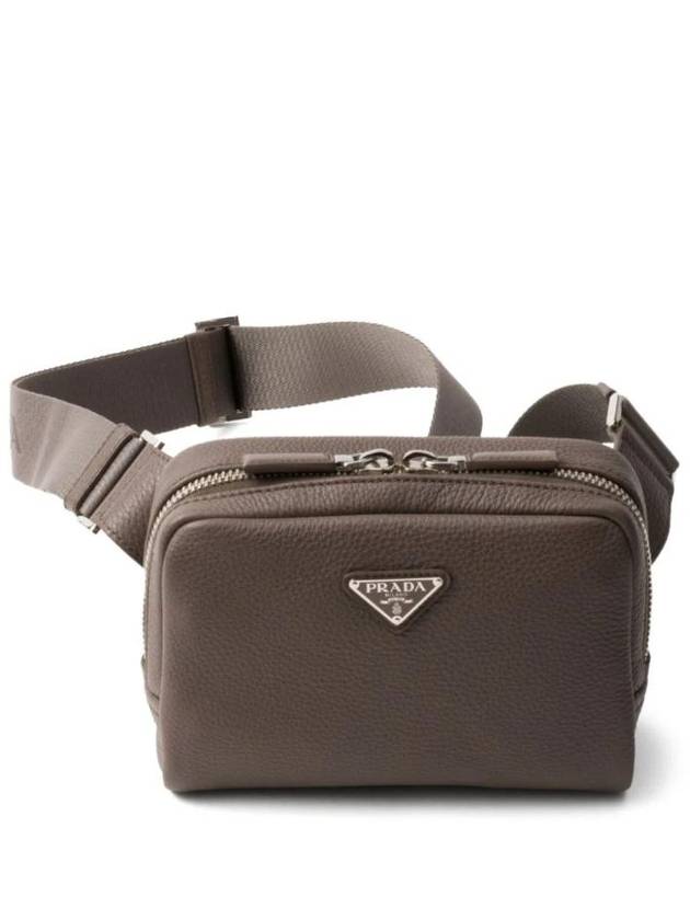 프라다 레더 숄더 백 밤부 그레이