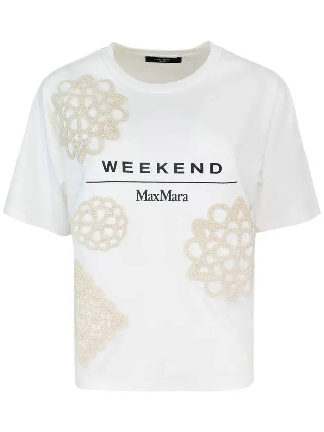 Weekend Max Mara 로고 프린트 크루넥 티셔츠 LECCO2515941052600_003