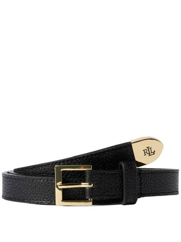 로렌 랄프 로렌 로고가 새겨진 버클 고정 벨트 412912036_002BLACK