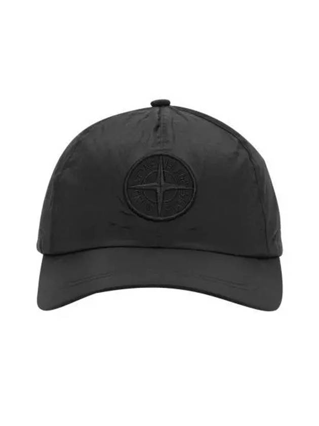 스톤 아일랜드 99576 나일론 로고 볼캡 블랙 24FW Stone Island 99576 Nylon Logo Ball Cap Black 24FW