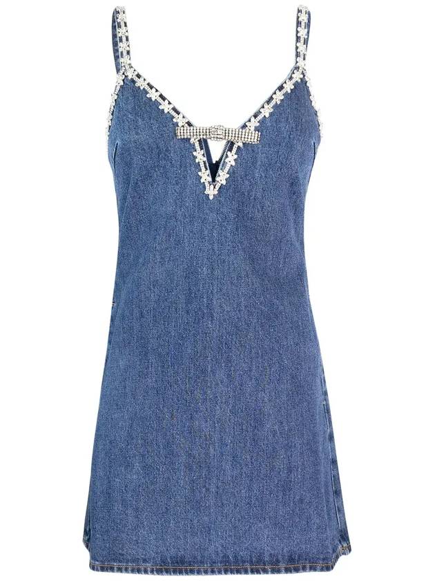 셀프 포트레이트 데님 스트래피 미니 드레스 RS25811S_BL