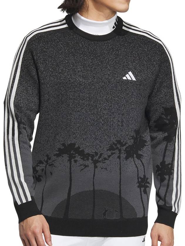 23FW 아디다스 남자골프웨어 니트 맨투맨 골프상의