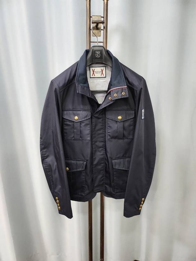 [중고명품 DHLUX] 몽클레어 감마블루 네이비 삼선 자켓 2/95-100