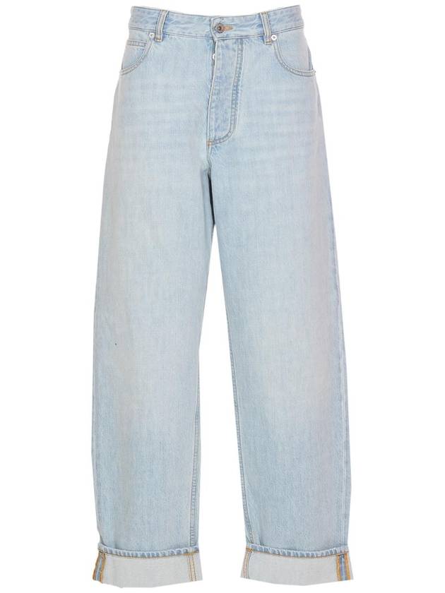 보테가베네타 엑스트라 블리치드 턴업 진 블루