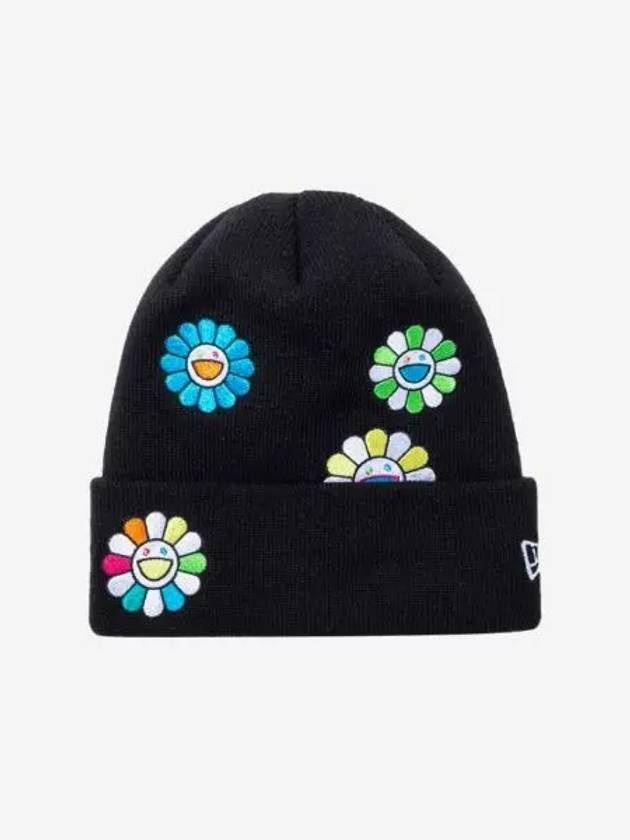 뉴에라 x 무라카미 다카시 오하나 올 오버 비니 블랙 New Era x Murakami Takashi Ohana All Over Beanie Black