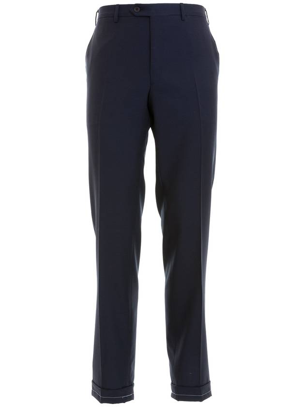 Brioni Blue wool tailored trousers